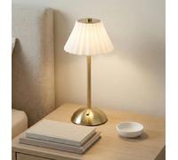 Candlelight Table Lamp Luna Luxe LED Gold/White H:29.5cm