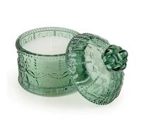 Candlelight The Silk Road Collection Glass Jar Candle Luxury Scent Home Décor Reusable Moroccan Lantern Style Gift (Chengdu Green)