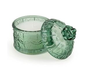 Candlelight The Silk Road Collection Glass Jar Candle Luxury Scent Home Décor Reusable Moroccan Lantern Style Gift (Chengdu Green)