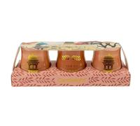 Candlelight The Silk Road Collection Pomegranate & Cassis Set of 3 Candles in Pink Candlelight Pink