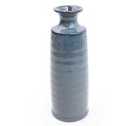 Candlelight Vase Bottle Glazed Blue H:22.5cm