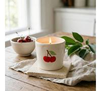 Candlelight White & Red Cherry Small Jar Candle