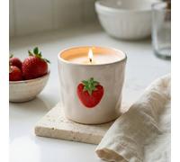 Candlelight White & Red Strawberry Small Jar Candle