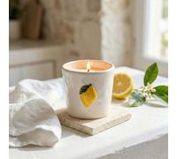Candlelight White & Yellow Lemon Small Jar Candle