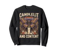 Candlelit And Content Moth Book Lovers Sweatshirt