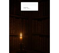 Candlelit Library Composition Notebook: Dark Academia Vintage| 7.44" x 9.69" | 200 Pages (100 Sheets)