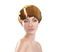 Candles and Stone Shower Cap for Women Reusable Bath Cap Upgrade Double Layers Bathing Hat Waterproof Elastic Bath Hair Caps for Women Ladies Spa Salon Hair Bath Hat