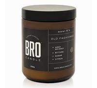 Candles For Men - Old Fashioned by Bro Candle - Natural Scented Soy Wax Whiskey Candles | Scent - Aged Whiskey & Spice Scent with Citrus, Sugar & Bitters | Birthday Gift for Men | 40-50 Hour Burn Time