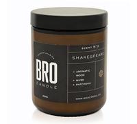 Candles for Men - Shakespeare by Bro Candle - Natural Scented Soy Wax Patchouli Candles | Scent - Vintage Bookstore with Patchouli, Musk & Cedarwood | Birthday Gift for Men | 40-50 Hour Burn Time