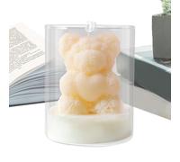 Candles for Valentine's Day | Heart Bear Decoration - Decorative Candles | for Couples Dinner Proposal Marriage Bedroom Living Room Bedside Table