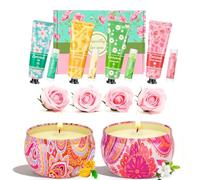 Candles Gifts for Women,Scented Candles Set & Hand Cream Lotion Set,Lip Balm Bulk Christmas Stocking Stuffers Birthday, Mother’s Day Romantic Anniversary Presents Valentines Day