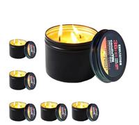 Candles Long Burning | Emergencys Survival Kit | 6 Pieces Survival Candle 36 Hour Emergencys Home Candles with 3 Wicks | Survivals Tin Candle Lights for Hiking, Camping, Winter Storm
