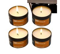 Candles - Pack of 4 24 Hours Wind-Protected Long Burning Time - Survival in Tin Cans | For Indoor Use Home Party Garden Hiking Backpack Tour and Adventure