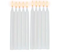 Candles Power Outages - Clean Taper Candles, Red White Emerggency Lighting Set, Smokke Free Slow Burn Performance | Essentiial Backup Illumination Steady Flame Output for Disaster Outage Situations