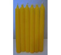 Candles - Set of 6 Citrus Yellow Bistro Style Dinner Candles