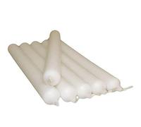 Candles - Set of 6 White Bistro Style Dinner Candles - White
