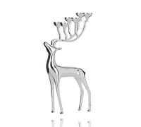 Candlestick Candle Holders Christmas Fawn Candlestick Gold and Silver Six-headed Creative Wedding Birthday Party Home Decoration Jewelry(White)