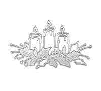 Candlestick Die Cuts Metal Cutting Dies Embossing Template Christmas Party Supplies for Card Making Furniture Decoration Embossing Stencils Metal Embossing Stencils for Card Making Brass