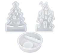 Candlestick Epoxy Casting Silicone Molds,Candlestick Casting Silicone Mold | Christmas Tree Shaped Tea Light Candle Holder Making Epoxy Molds for Resin, Wax, Clay