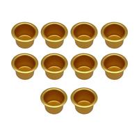 Candlestick Holders 10 Mini Round Candle Cups, Gold And Silver DIY Candle Sticks, Tray Holder, Container Accessories Candles & Holders(Golden)
