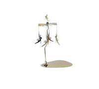 Candlestick Rotating Spin Carousel Tea Light Candle Holder Aromatherapy Wind Chime Candle Holder Wedding Home Decoration(Fairy)