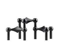 Candlestick set of 3 black fabric nail SINGLE PIECES