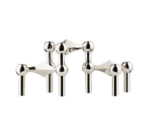 Candlestick set of 3 chromeStoff Nagel