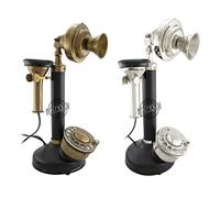 Candlestick Telephone Combo Old 1920s Replica Model Wired Rotary Dial Landline Retro Telephone Collectibles Table/Desk/Shelfs Showpiece Decoration Gift For Father