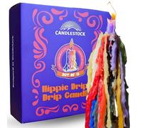 Candlestock Hippie Drippy Drip Candles - Pack of 11 Dripping Taper Candles - Wine Bottle Melting Candles (1 of Each Color)