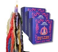 Candlestock Hippie Drippy Drip Candles - Pack of 66 Dripping Taper Candles - Wine Bottle Melting Candle (6 of Each Color)