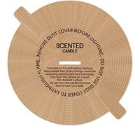 CandMak Candle Dust Covers, 48pcs Printed Kraft Card Covers with Pull Tab for Candle Making (12 Sizes)