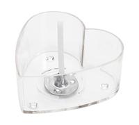 CandMak Tea Light Candle Cups, 50pcs Clear Polycarbonate Plastic Empty TeaLight Mold Tin Container with 50pcs TeaLight Candle Wicks (Heart)