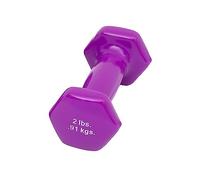 Cando 0.9Kg Purple Vinyl Iron Dumbbell, 10-0551