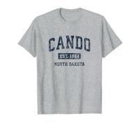 Cando North Dakota ND Vintage Athletic Sports Design T-Shirt