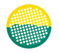 CanDo Power-Web COMBI - Hand Grip Trainer, CanDo® Hand strengthener - diameter 35.6 cm, yellow/green (very light/medium)