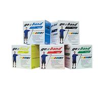 CanDo Resistance band SET / training band / gymnastics band - SET of 5, 45 m each (very light - very strong) - alternative to dumbbells