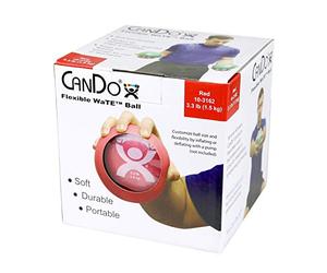 CanDo Small exercise ball - weight ball, red, 1.5 kg - alternative to dumbbells