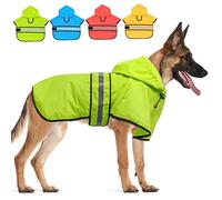 Candofly Dog Raincoat Hooded Poncho - Adjustable Waterproof Dog Rain Jacket Lightweight Reflective Dog Rain Coat Pet Slicker for Small Medium Large Dogs (Green, Large)