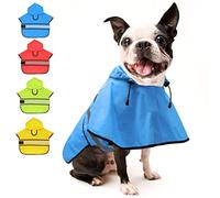 Candofly Dog Raincoat Hooded Poncho - Adjustable Waterproof Dog Rain Jacket Lightweight Reflective Dog Rain Coat Pet Slicker for Small Medium Large Dogs (Blue, Small)