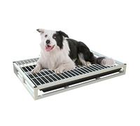 Candora Dog Toilet Drawer Pull-Out Small and Medium Dog Large Size Cleaning and Anti-Stepping Pet Bedpan Iron+Plastic Tray (S(14.56x21.25 inch), White)
