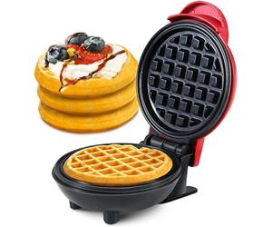 Candora Mini Waffle Maker for Individual Waffles, Hash Browns, Paninis, Lunch, Snacks, or Other on The Go Breakfast