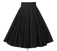 Candow Look 50's Vintage Plus Size Full Circle Black Swing Dance Skirts