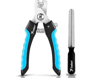 Candure Dog Nail Clippers for Large, Medium and Small Breed Professional Pet Nail Clipper Suitable for Cats, Rabbits and Guinea Pigs With Safety Lock and Protective Guard to Avoid Over Cutting (6")