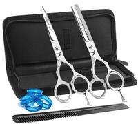 Candure Hairdressing Scissor 6.5 Inch Hair Cutting and Thinning Scissors with Comb and Pouch for Men, Women, Children and Professional Barbers
