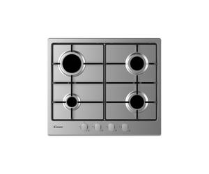 Candy 59cm 4 Burner Gas Hob - Stainless Steel CHW6BRX