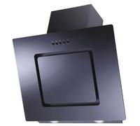 CANDY 60 cm Sloped Chimney Hood， Black glass