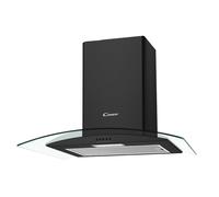 Candy 60cm Curved Glass Chimney Cooker Hood - Black