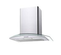 CGM70NX 70cm 3 Speed Chimney Hood - Stainless Steel & Glass