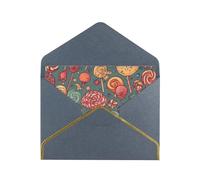 Candy And Lollipops Luxury Pearl Paper Greeting Card With Gold Border, Blank Inside, With Envelope - Birthday, Wedding, Christmas, Valentine