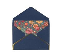 Candy And Lollipops Luxury Pearl Paper Greeting Card With Gold Border, Blank Inside, With Envelope - Birthday, Wedding, Christmas, Valentine